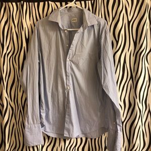 Armani Light Blue Striped Dress Shirt